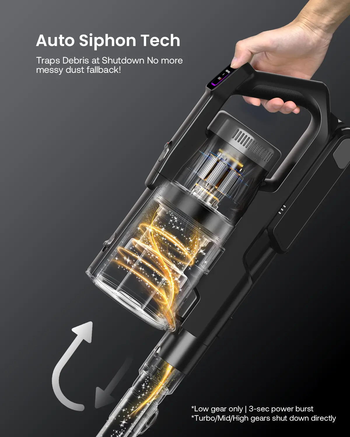 【2026 New Arrivals】 T553 Cordless Vacuum Cleaner for Home, Upgraded 60Kpa Powerful Suction Pet Hair Vacuum with 70min Runtime, Green LED Light for Hardwood Floors & Carpet, Self-Standing Rechargeable Stick Vacuum